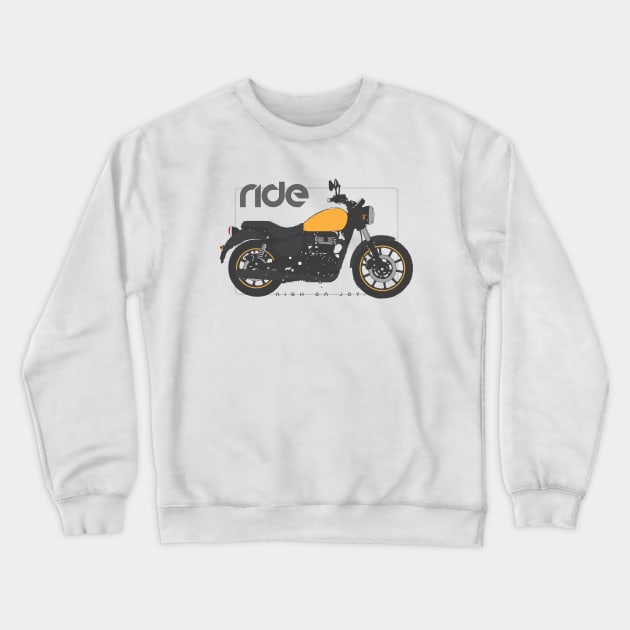 Ride meteor fireball yellow Crewneck Sweatshirt by NighOnJoy